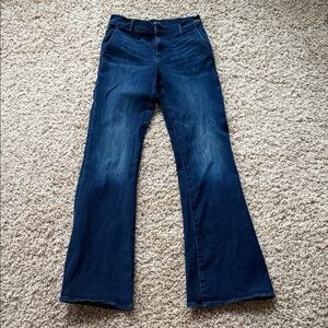 Express Dark Blue Flare Jeans